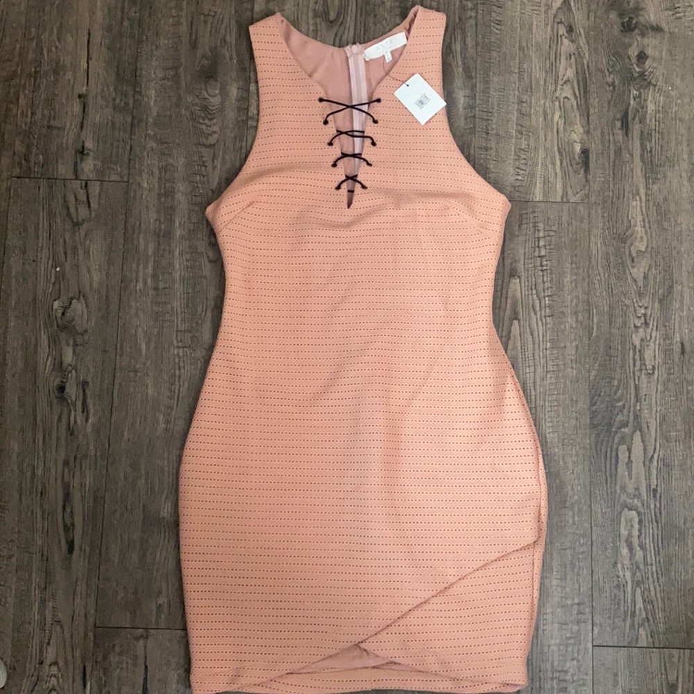 Large coral dress